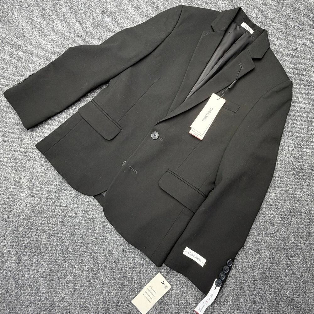 Calvin Klein Boys Size 10 Black X Slim Fit Stretch Suit Blazer NWT NEW